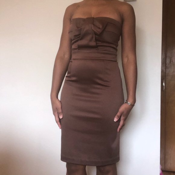 BCBG brown strapless dress - Picture 4 of 5